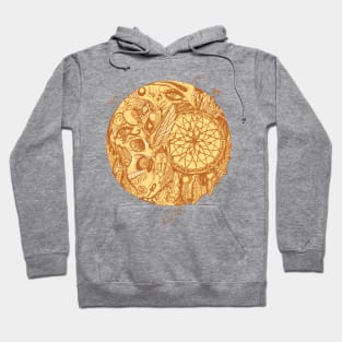 Terracotta Skull and Dreamcatcher Circle Hoodie